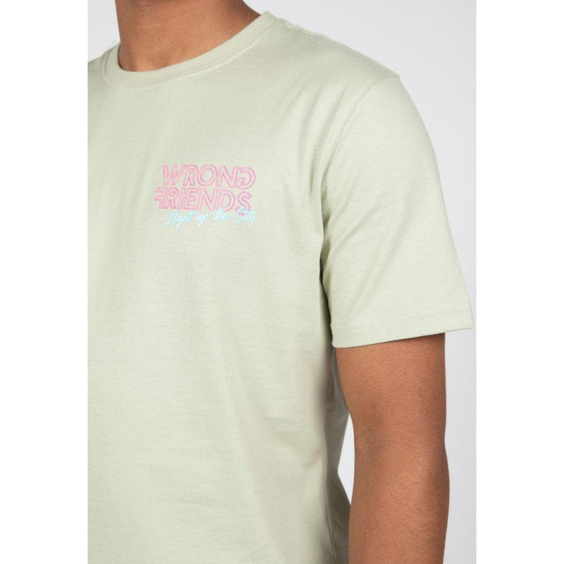 Light up the city T-shirt Green-wrong friends-Mansion Clothing
