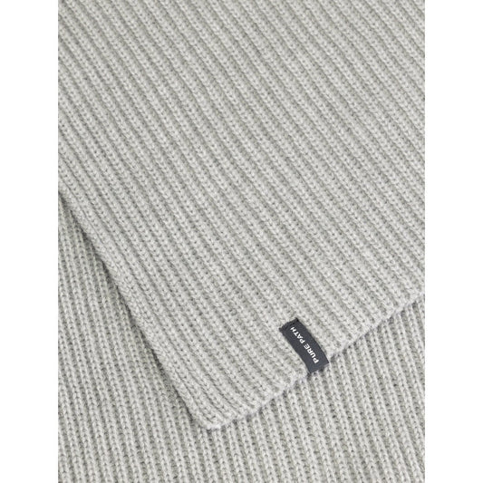 Logo Badge Shawl Grey-Pure Path-Mansion Clothing