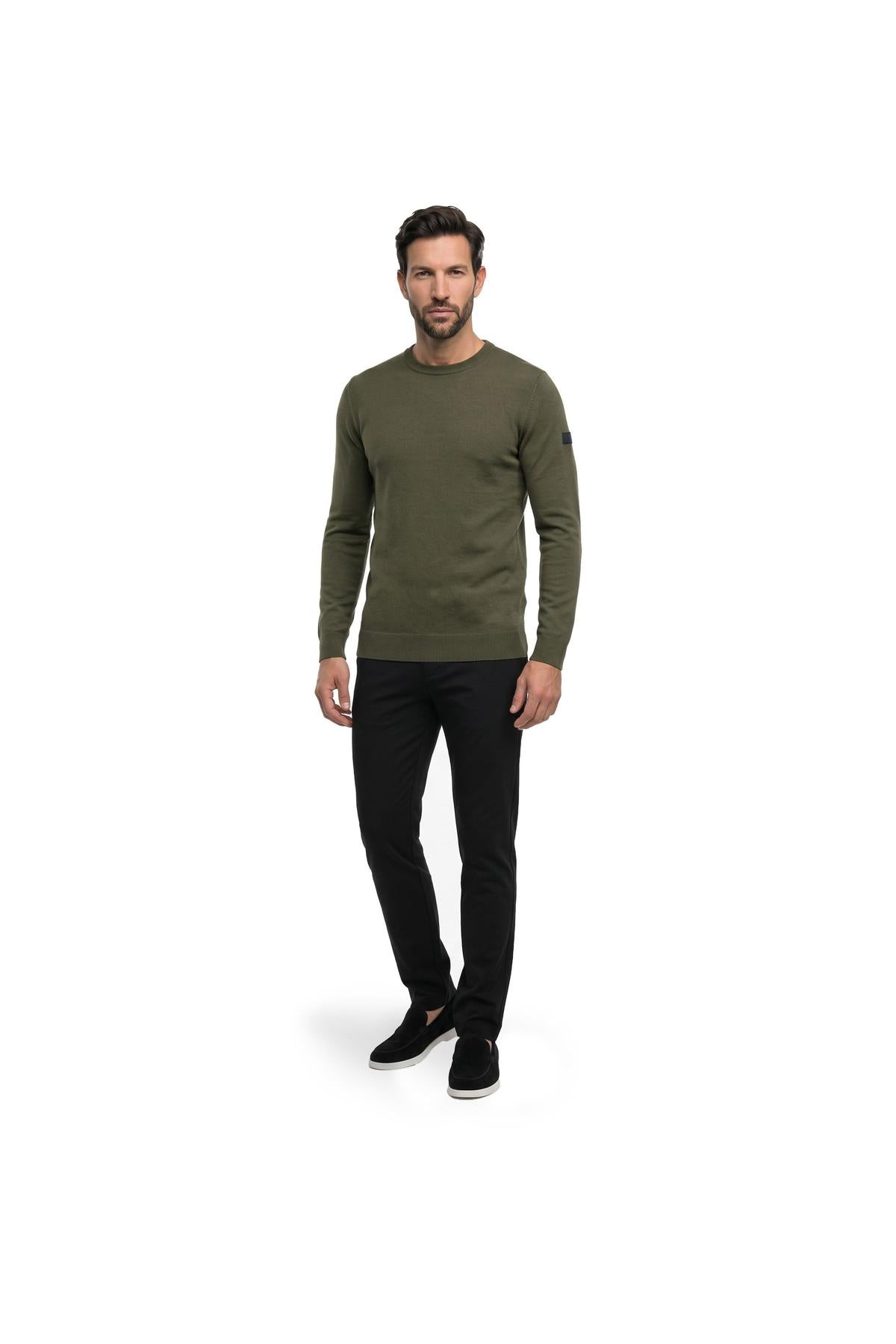 Knitted Crewneck Dark Olive