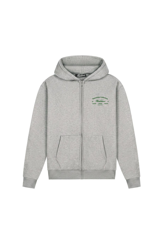 Marina Zip Hoodie Grey Melange-Malelions-Mansion Clothing