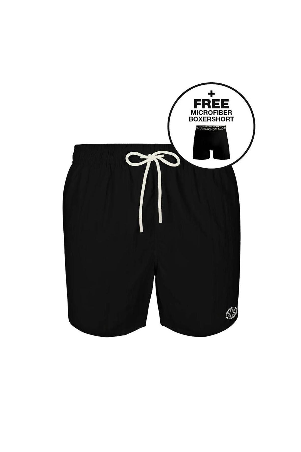 Men Swimshort Solid Black