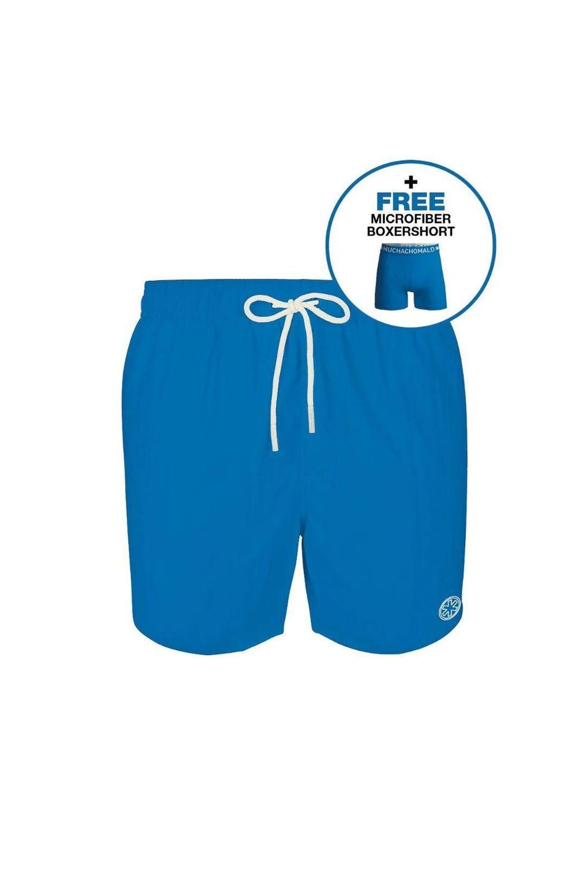 Men Swimshort Solid Neon Blue