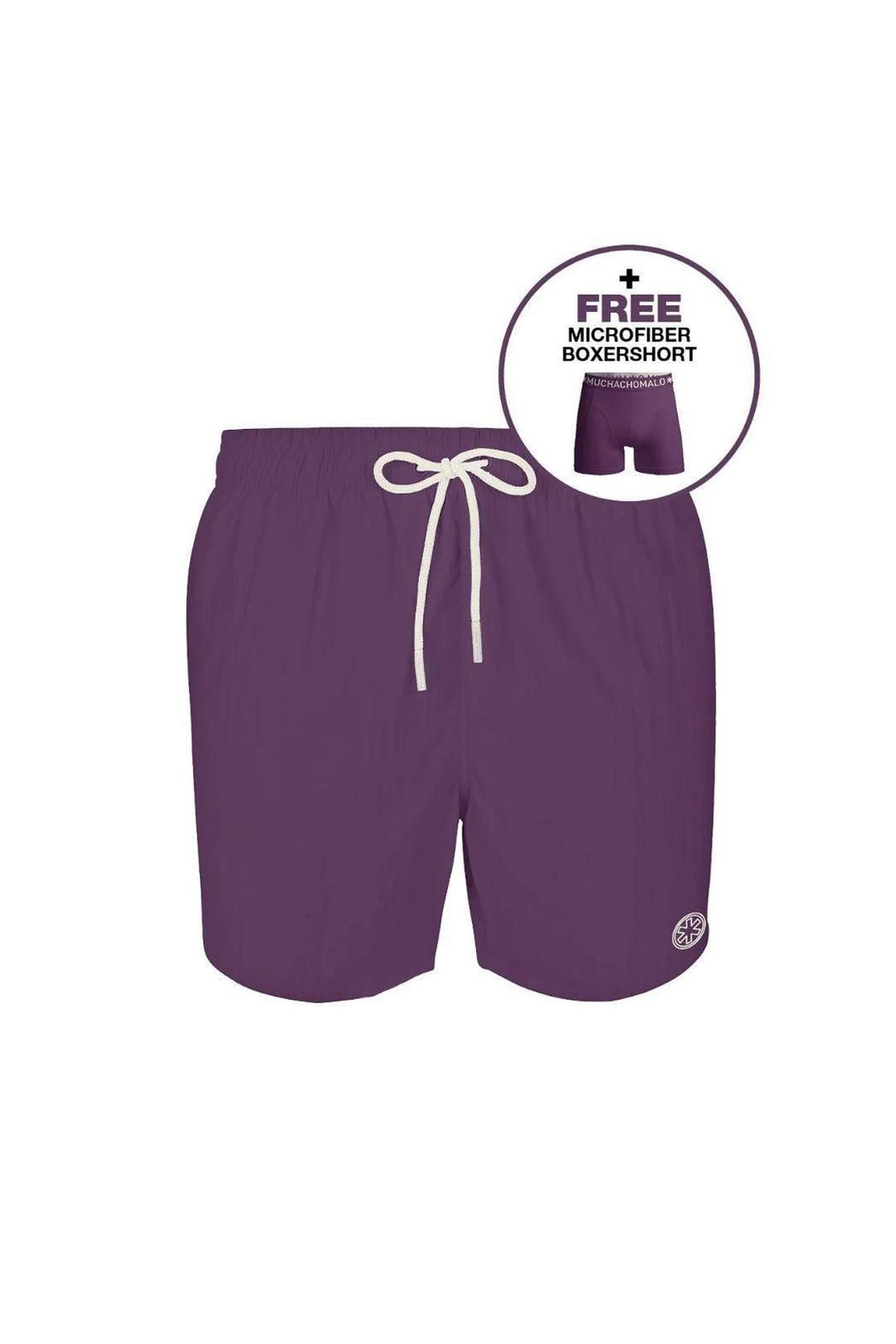 Men Swimshort Solid Purple