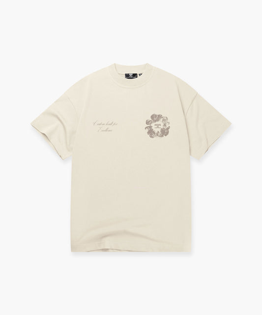 Flowers Loose Fit T-Shirt Creme
