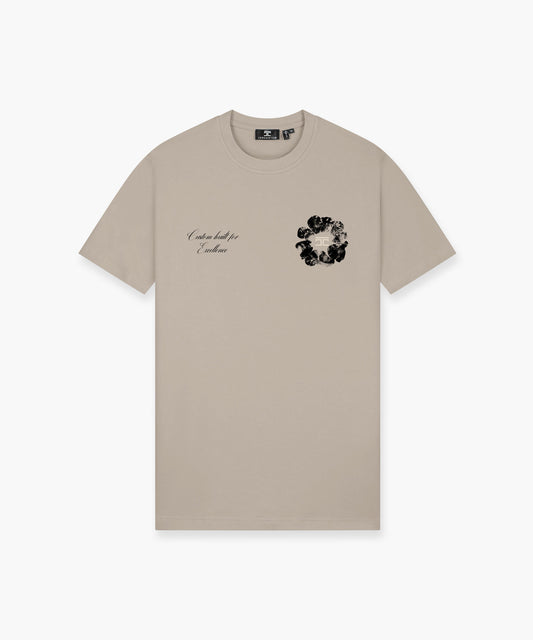 Flowers Slim Fit T-Shirt Taupe