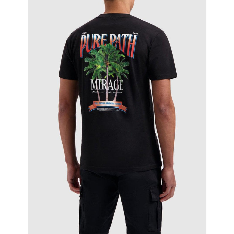 Mirage Print T-shirt - Black-Pure Path-Mansion Clothing