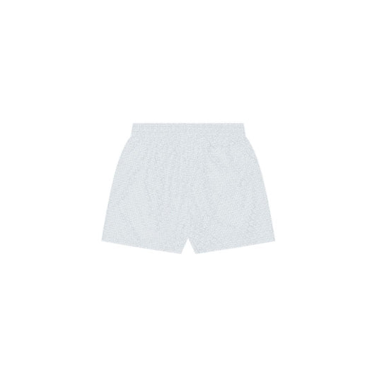 Monogram Swimshorts Light Blue/White-Quotrell-Mansion Clothing