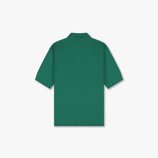Nombre Knit Polo Forest Green