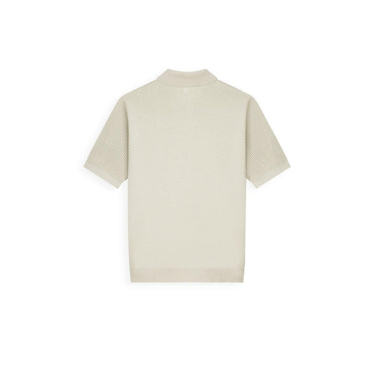 Openwork Knitted Polo Sand