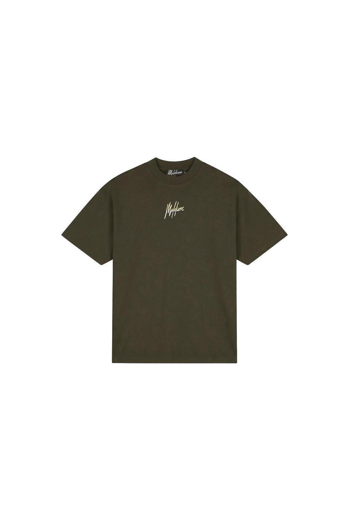 Oversized Split T-Shirt Vintage Green