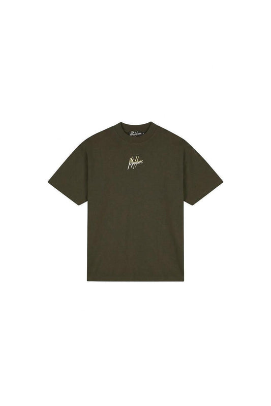 Oversized Split T-Shirt Vintage Green