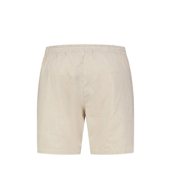 Pinstripe Shorts - Taupe-Pure Path-Mansion Clothing