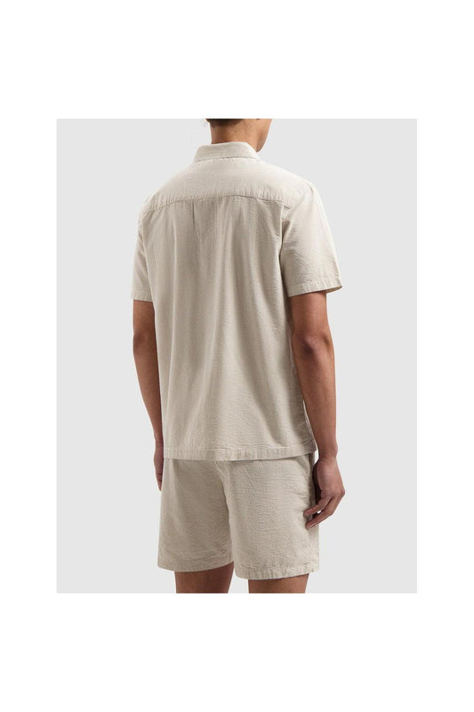 Pinstripe Shortsleeve Shirt - Taupe