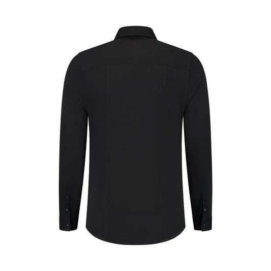Piqué Shirt Black-Pure Path-Mansion Clothing
