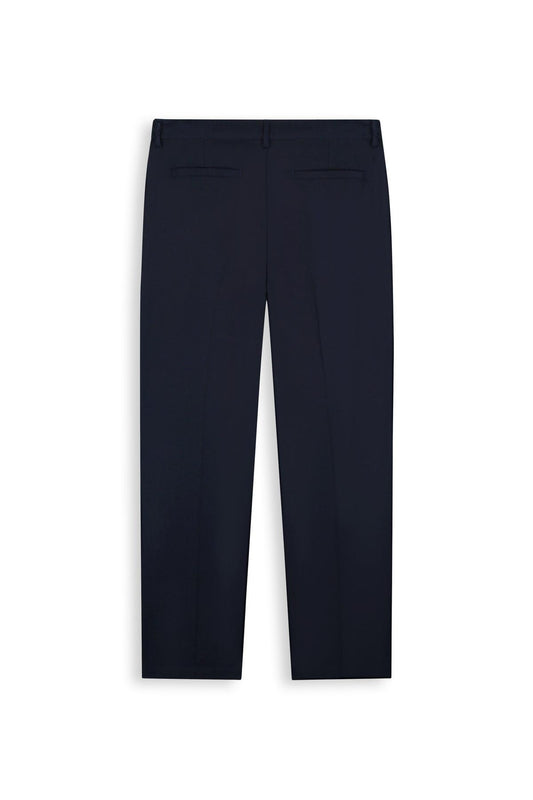 Pleated twill pants Dark Navy-Pure Path-Mansion Clothing