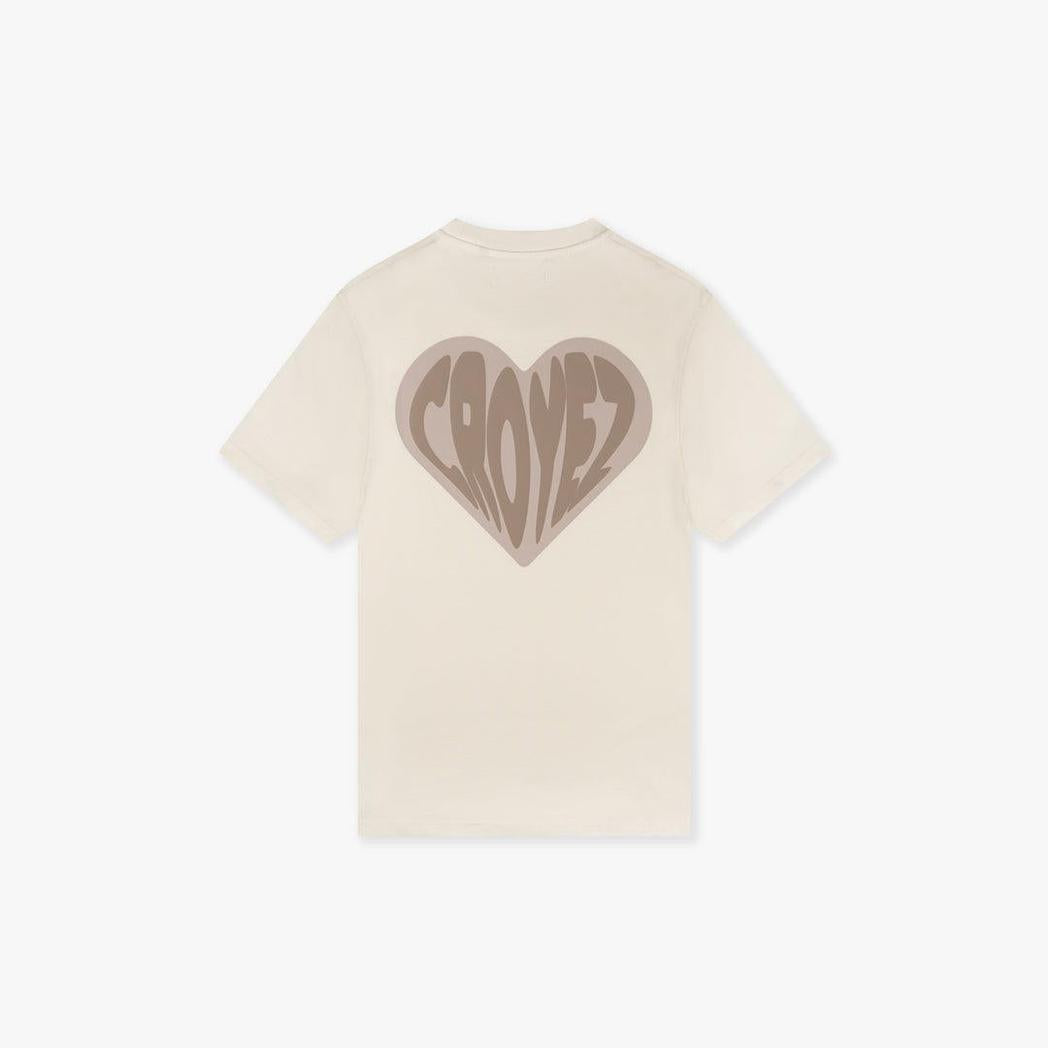 Puffed Heart T-shirt Sand