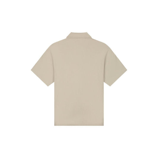 Ribbed Camp Collar Shirt Light Taupe
