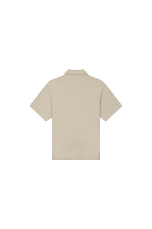 Ribbed Camp Collar Shirt Light Taupe