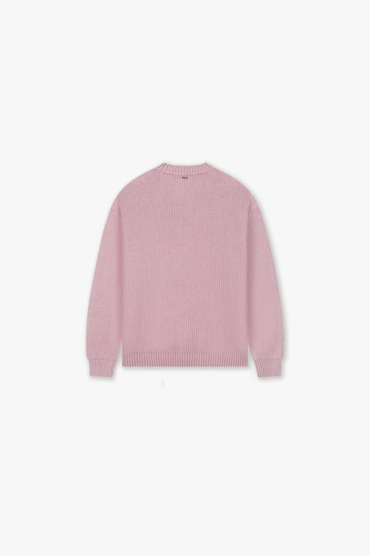 Ribbed Knit Sweater Pink-Croyez-Mansion Clothing
