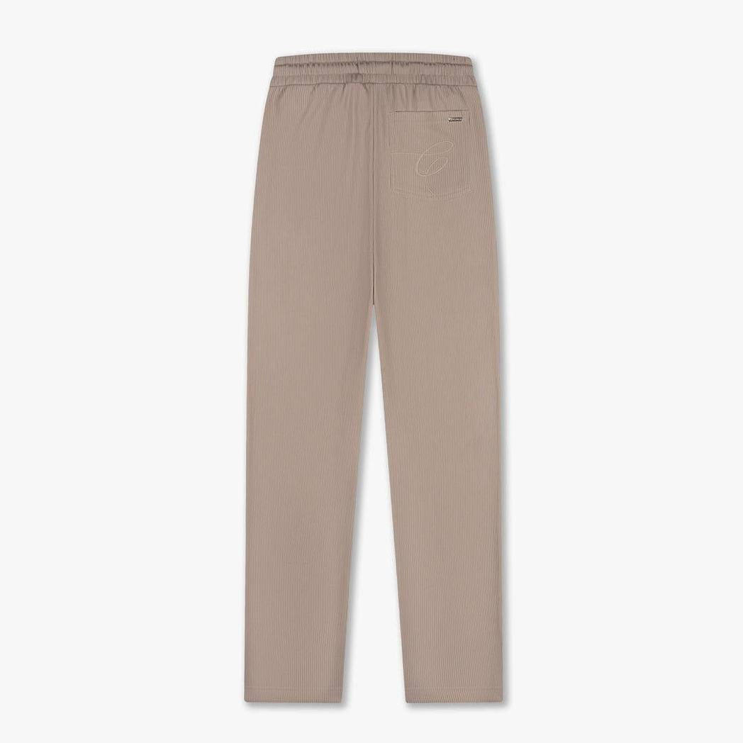 Ribbed Straight Leg Pants Sand