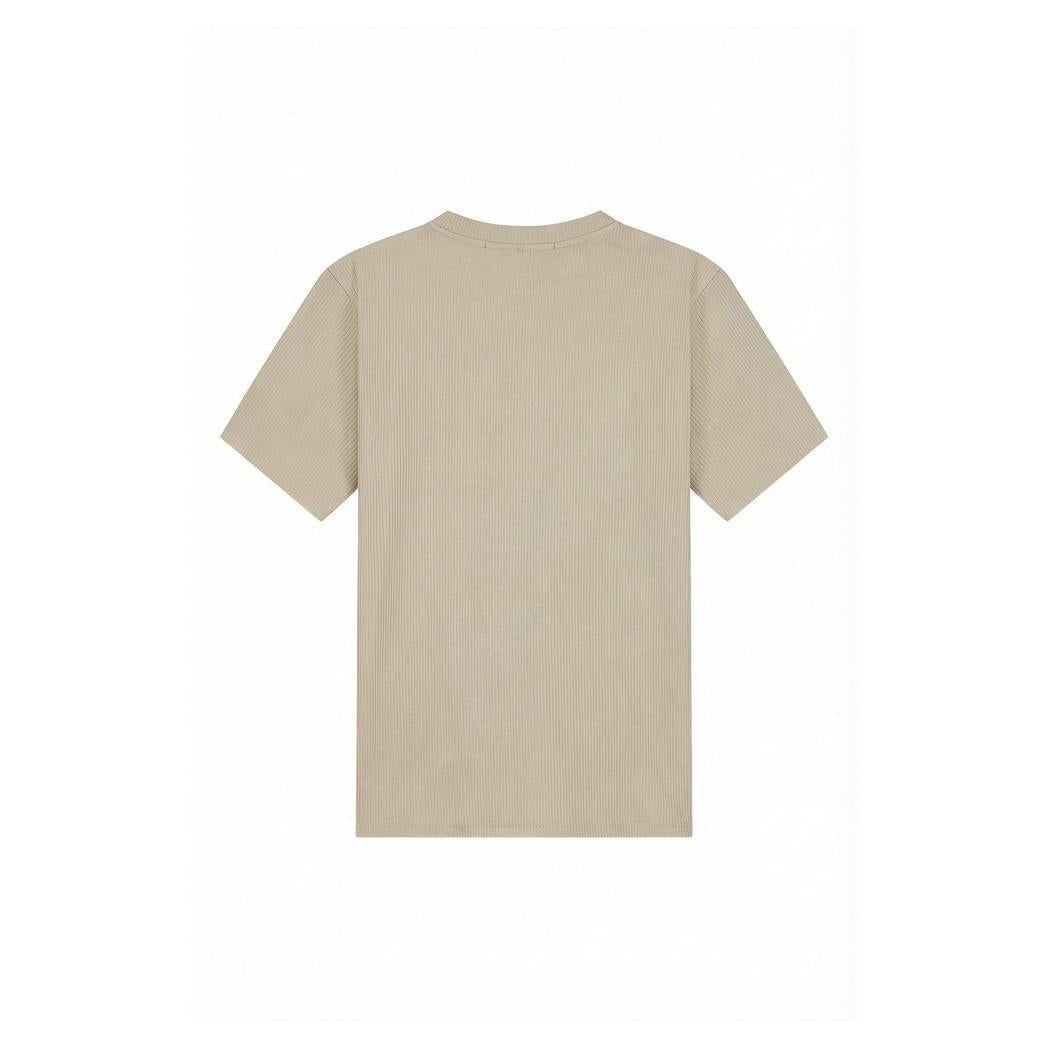 Ribbed T-Shirt Light Taupe