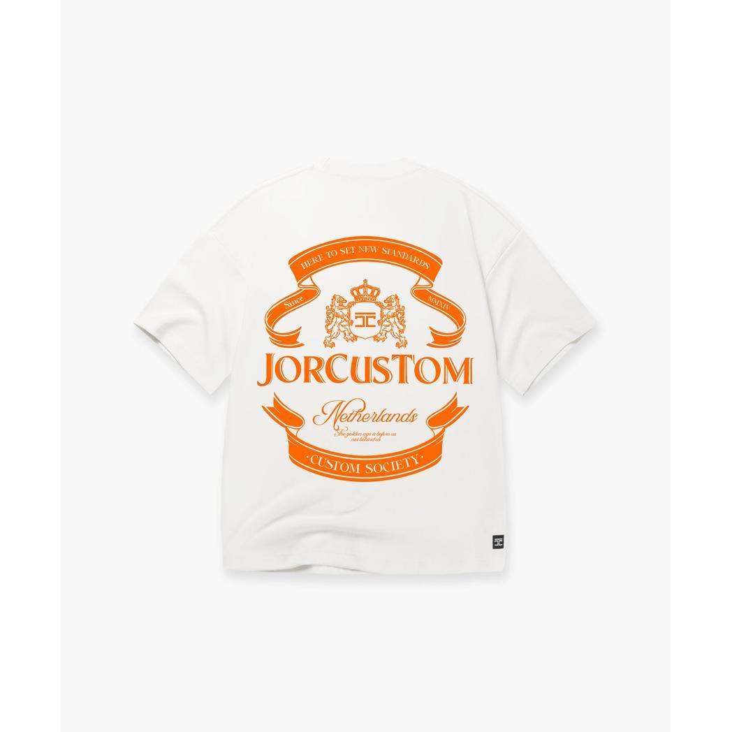 Ribbon Loose fit White / Orange-Jorcustom-Mansion Clothing