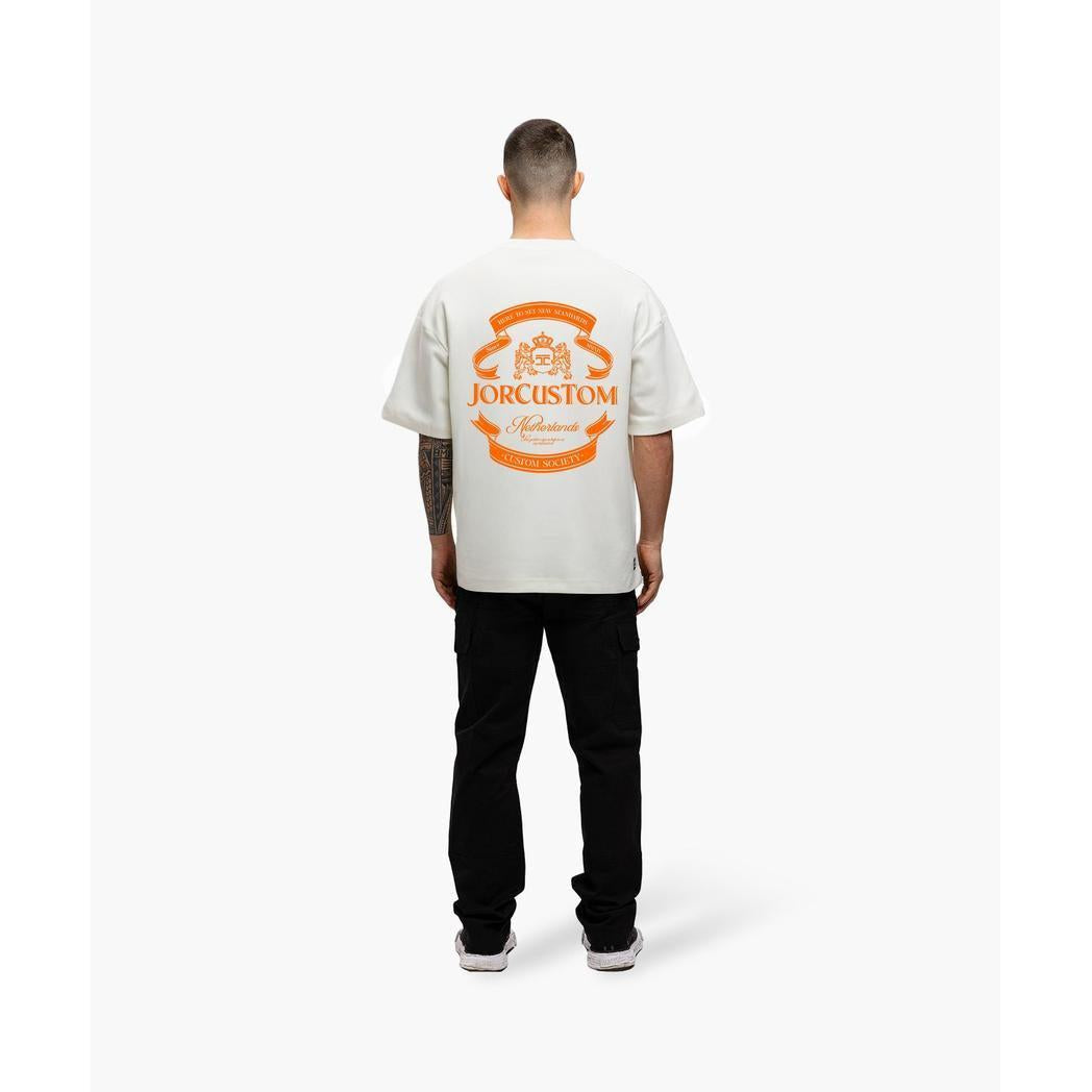 Ribbon Loose fit White / Orange-Jorcustom-Mansion Clothing