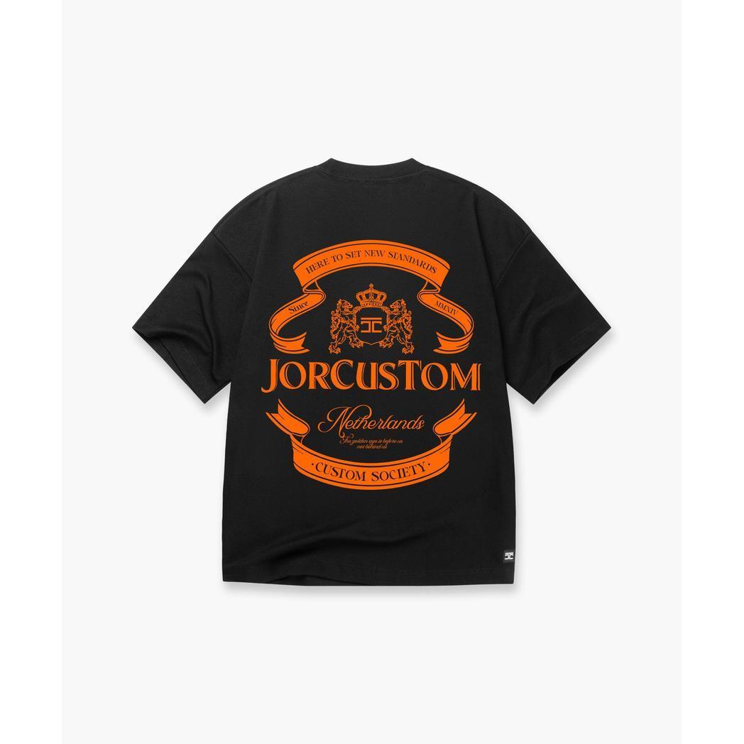 Ribbon oversized fit Black / Orange