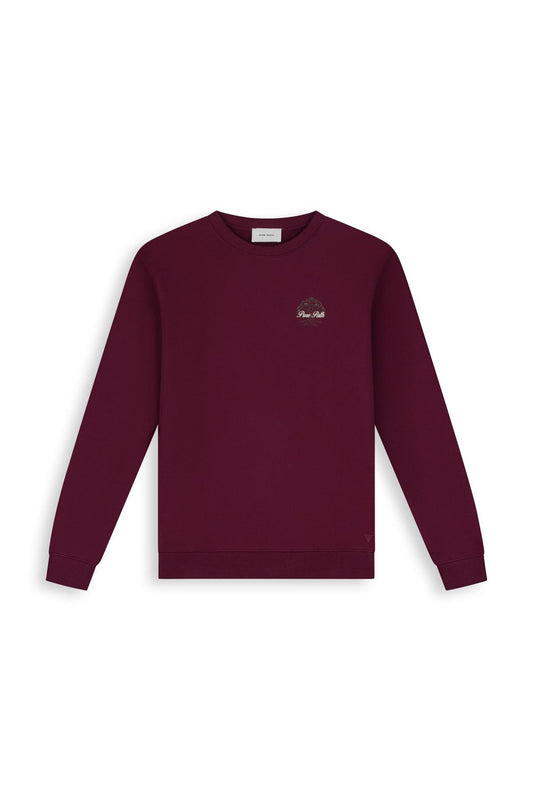 Rooted Tree Sweater Wine Red-Pure Path-Mansion Clothing