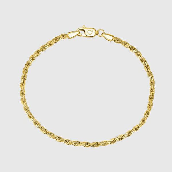 Rope Bracelet Gold-Qream-Mansion Clothing