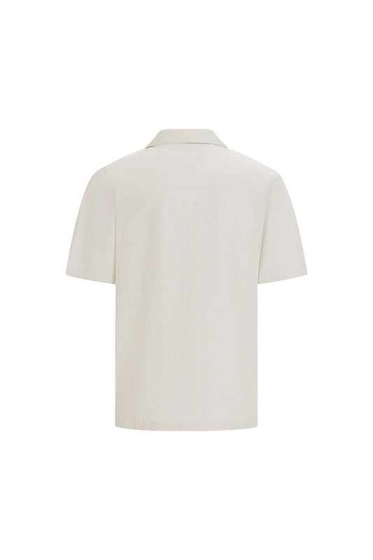 Short Sleeve Seersucker Shirt Sand