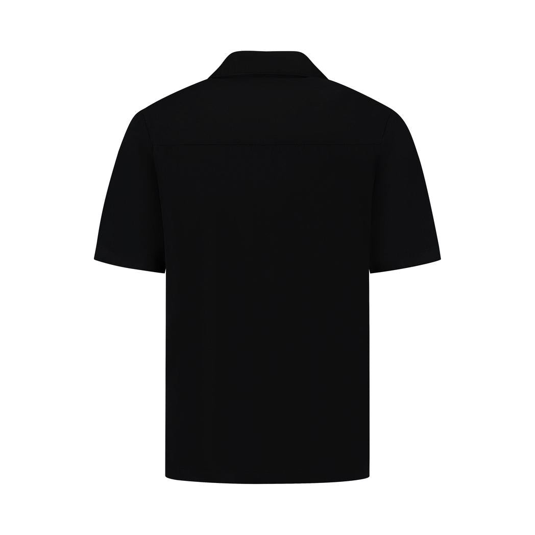 Short Sleeve Twill Shirt Black