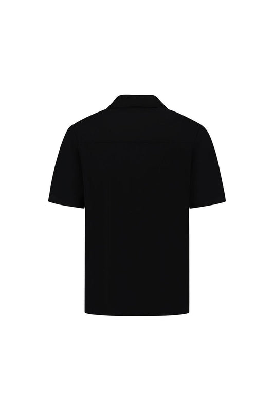 Short Sleeve Twill Shirt Black