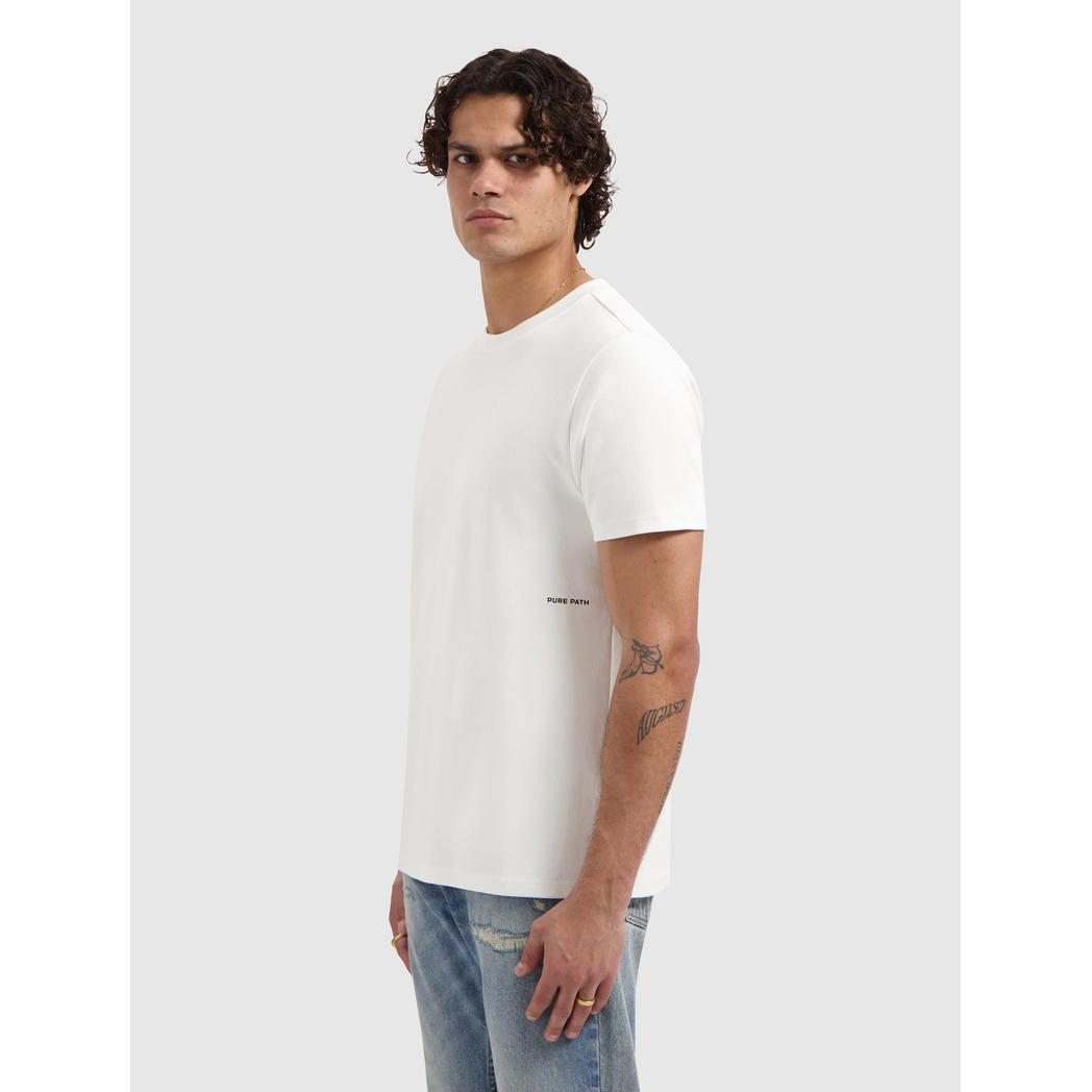 Sideline Wordmark T-shirt Off White-Pure Path-Mansion Clothing
