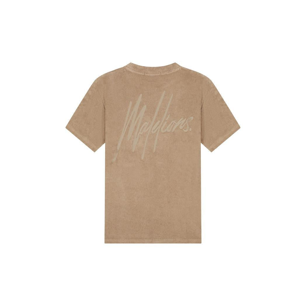 Signature Towelling T-Shirt Taupe-Malelions-Mansion Clothing