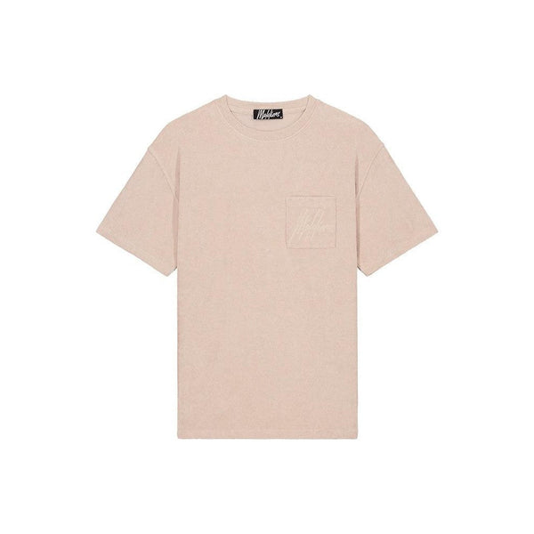 Signature Towelling T-shirt Taupe-Malelions-Mansion Clothing