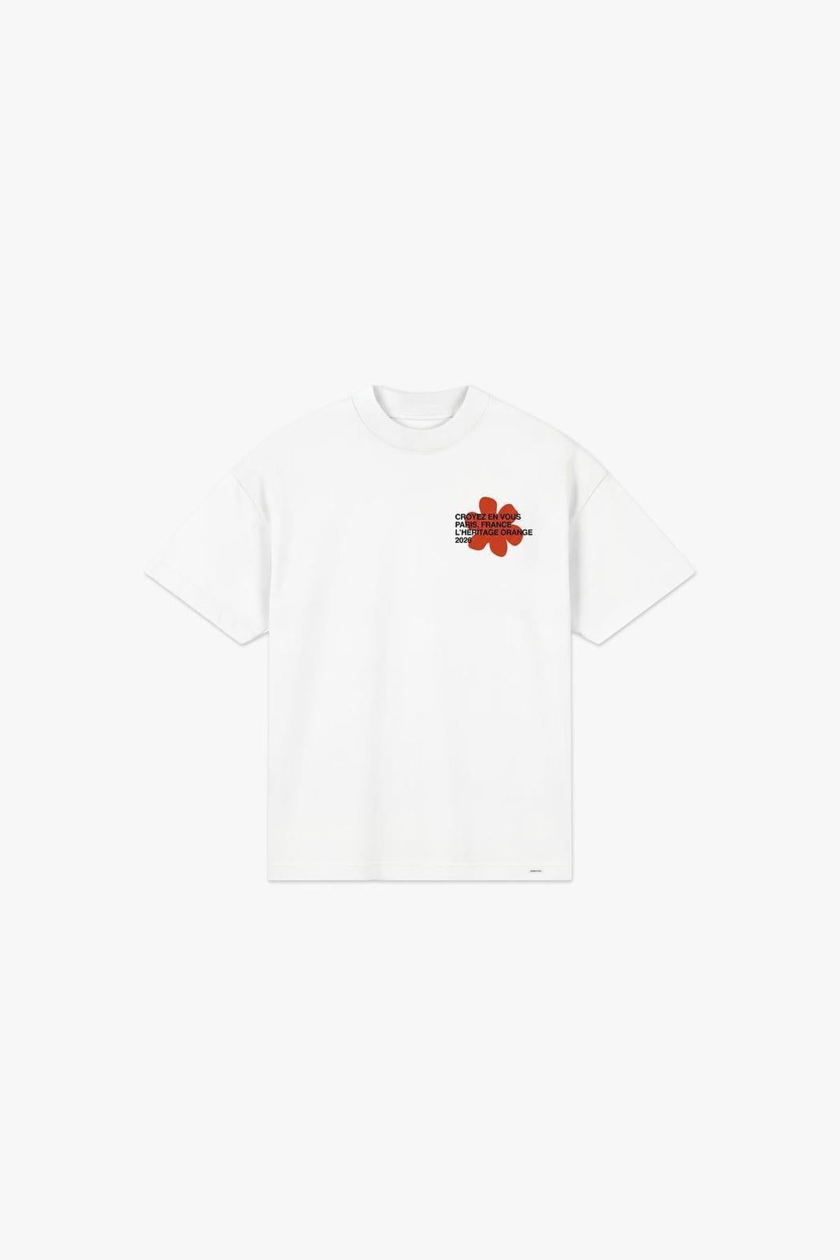 Silhouette T-shirt White/Orange