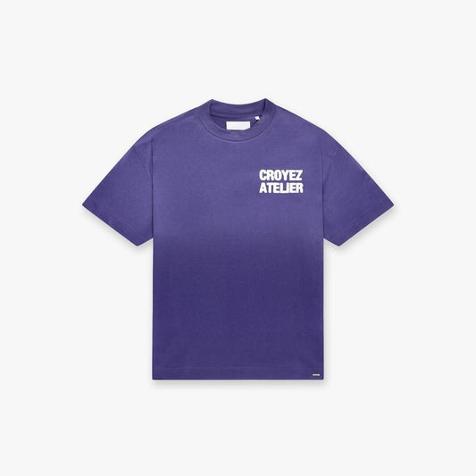 Sprayed Atelier T-Shirt Dark Purple-Croyez-Mansion Clothing