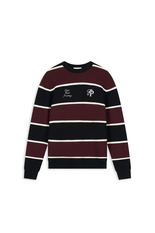 Striped Knit Sweater Black-Pure Path-Mansion Clothing