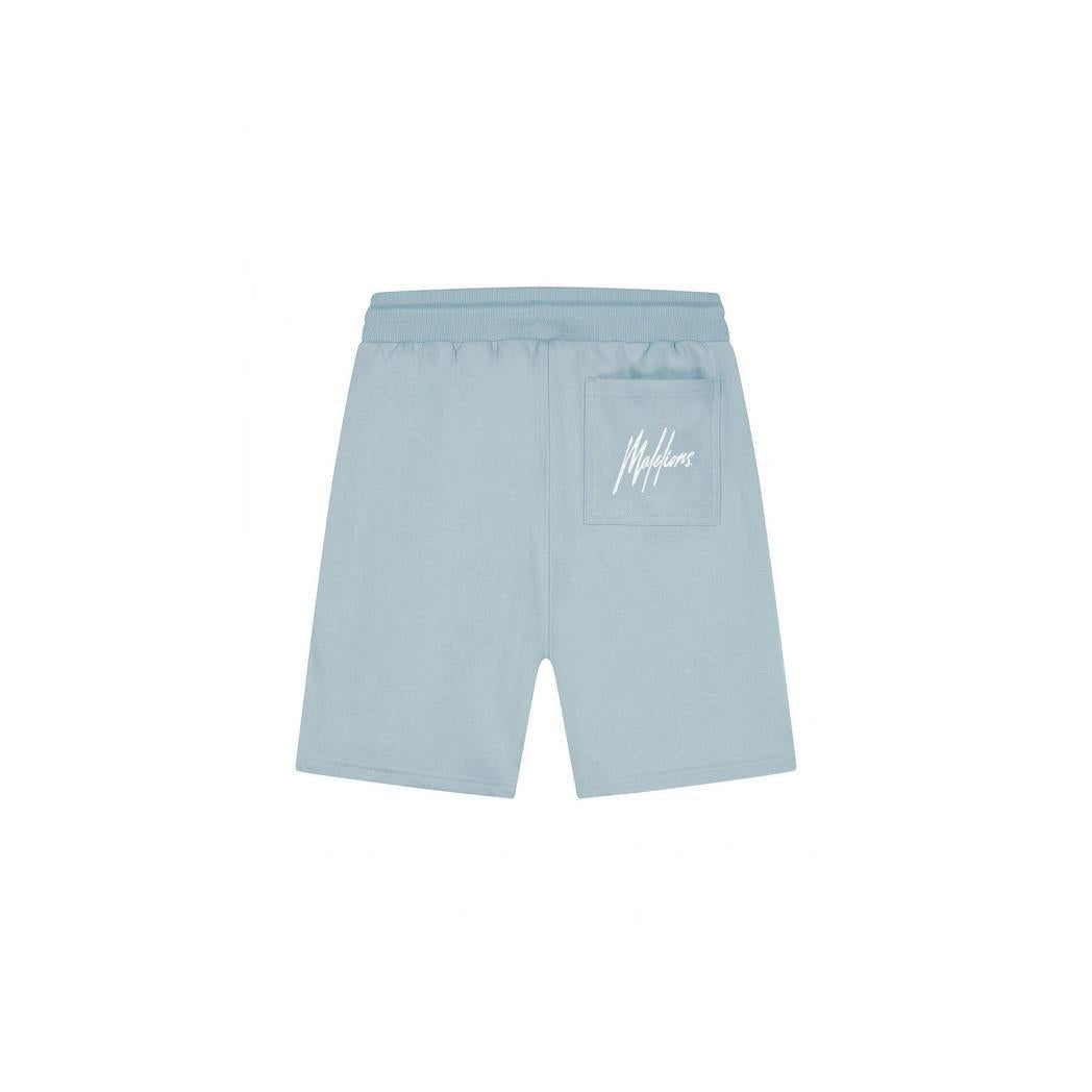 Striped Signature Shorts Ice Blue-Malelions-Mansion Clothing