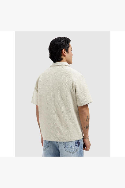 Structured Shortsleeved Shirt Ecru