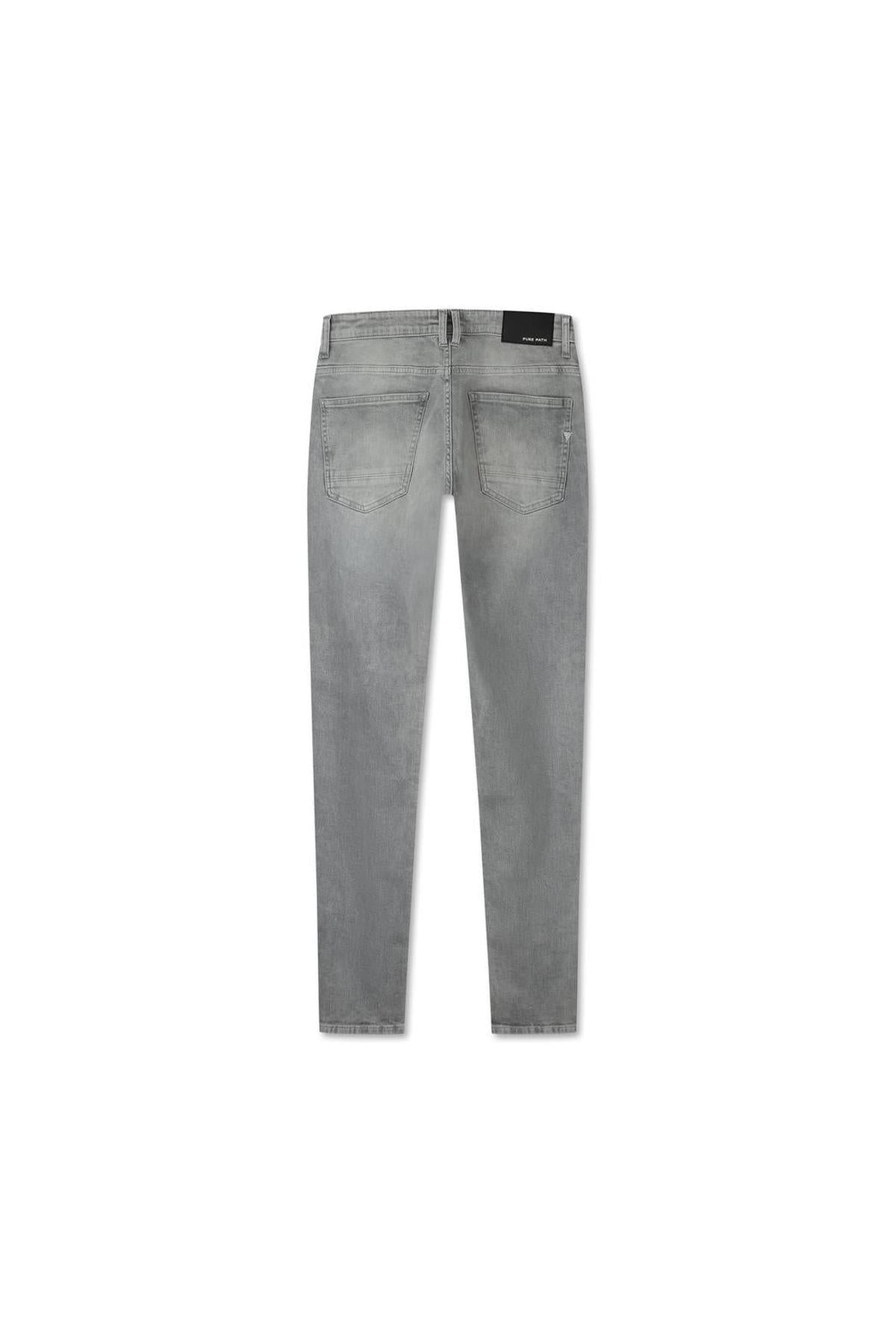 The Jone Skinny Fit Jeans Denim Light Grey-Pure Path-Mansion Clothing