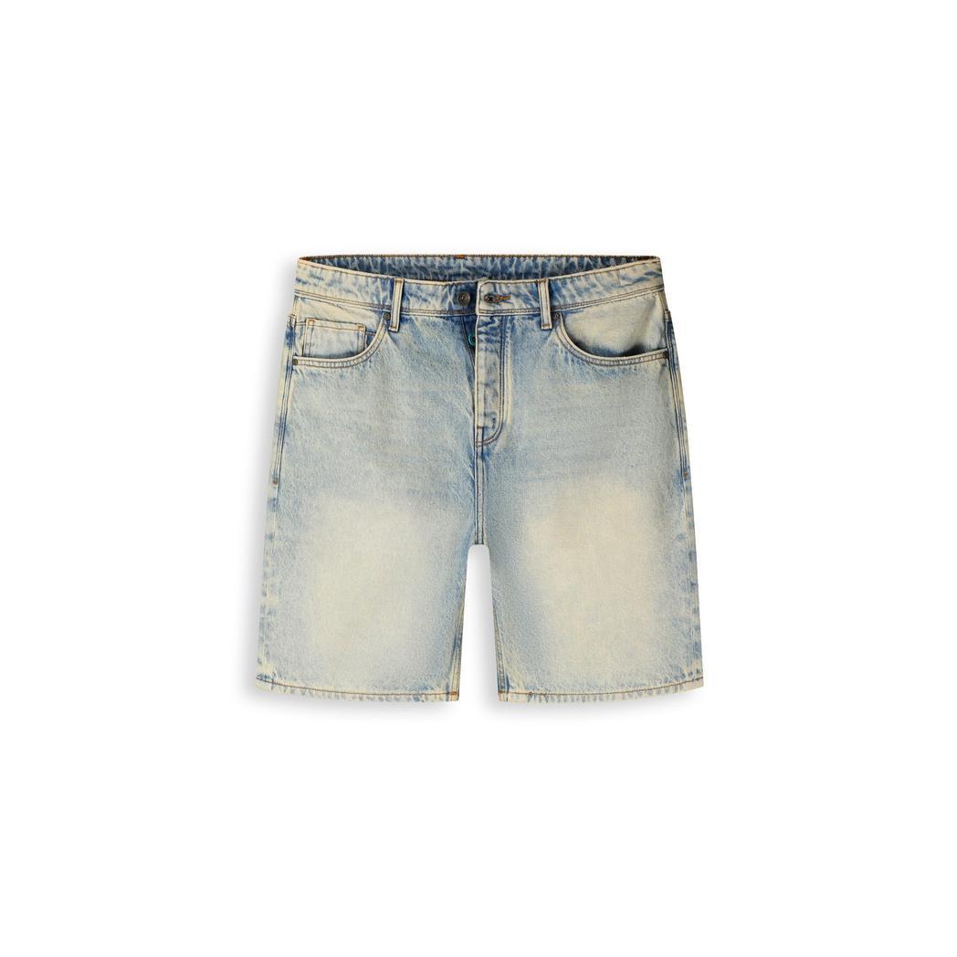 The Owen Regular Fit Short Denim Blue Green