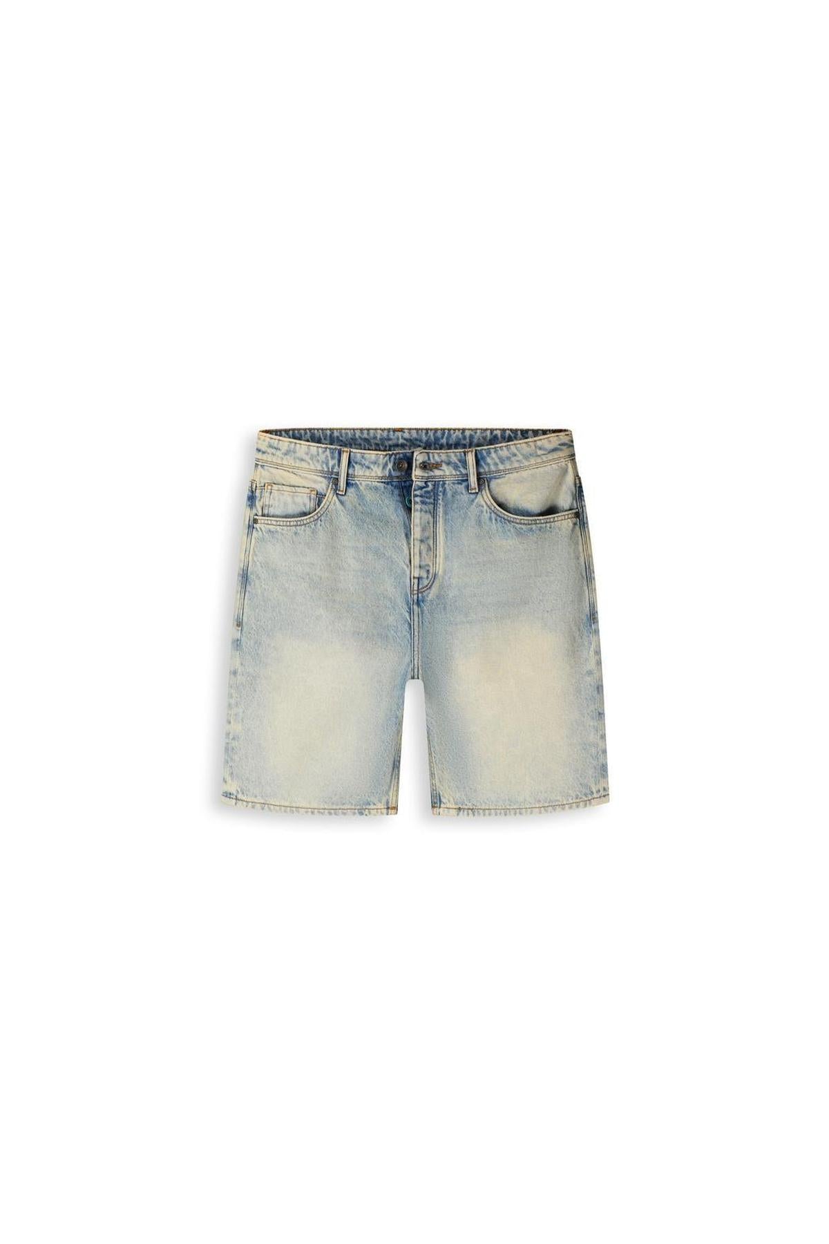 The Owen Regular Fit Short Denim Blue Green