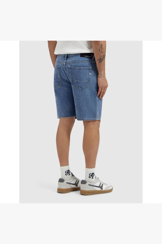 The Owen Regular Fit Short Denim Mid Blue