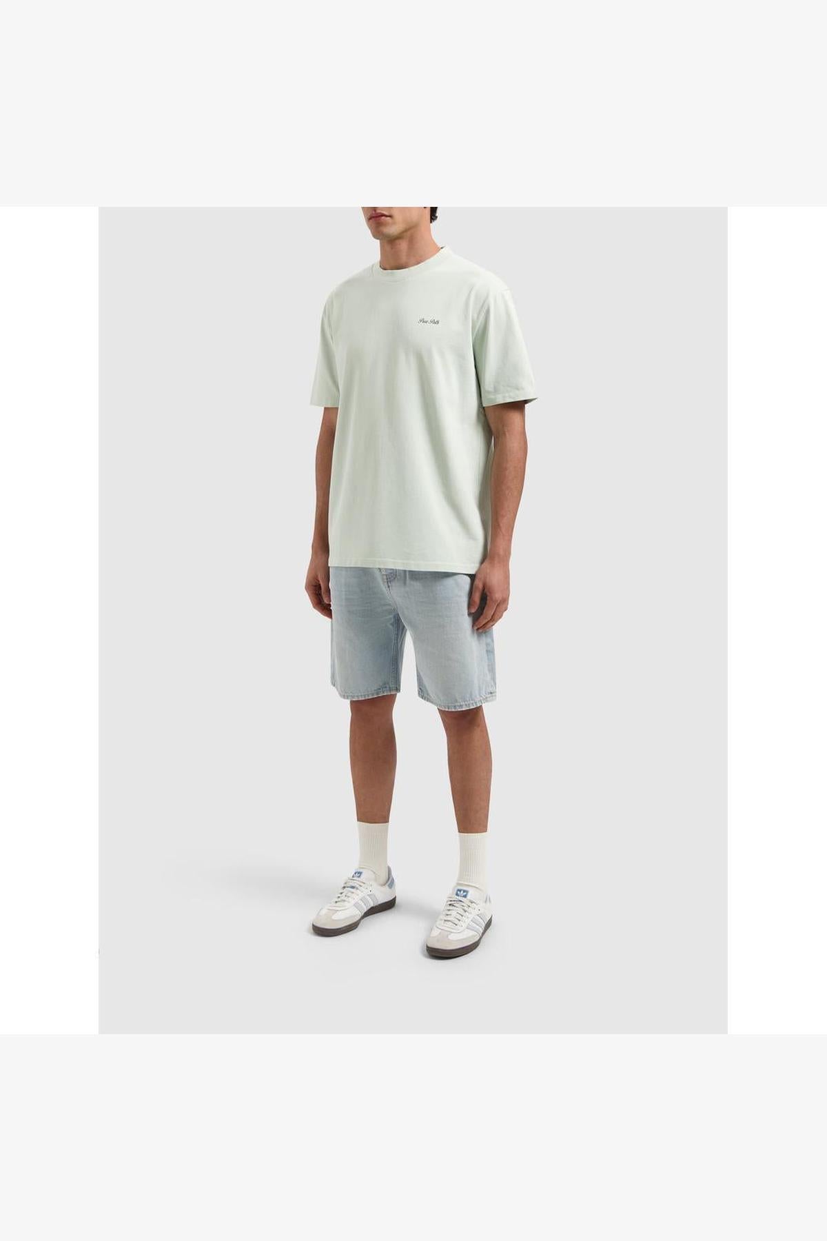 The Owen Regular Fit Shorts Denim Light Blue