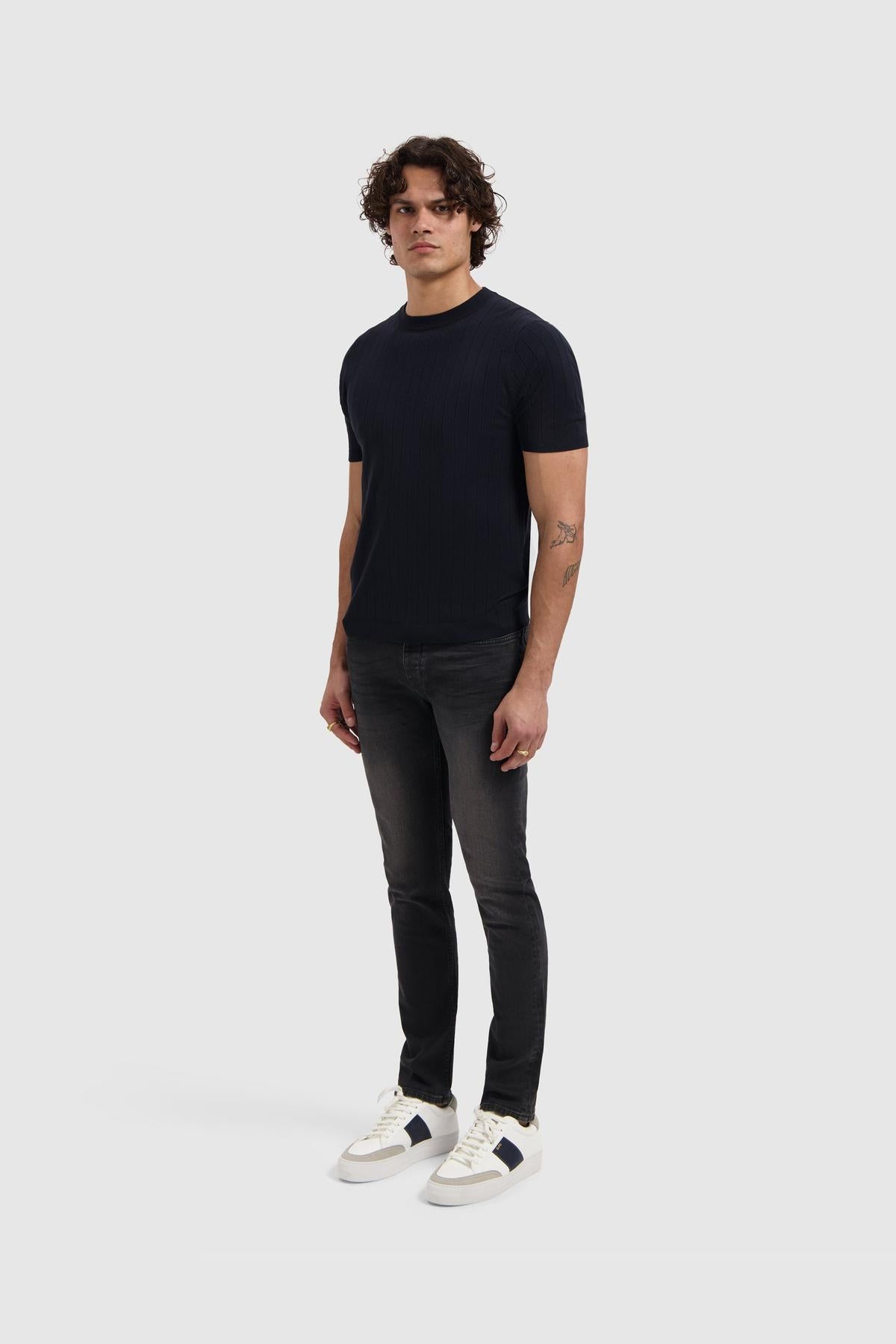 The Ryan Slim Fit Jeans Denim Washed Black-Pure Path-Mansion Clothing