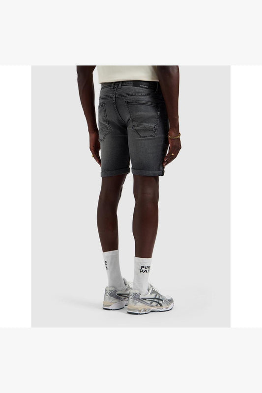 The Steve Skinny Fit Short Denim Dark Grey