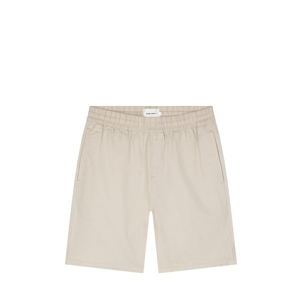 Twill Shorts Sand-Pure Path-Mansion Clothing