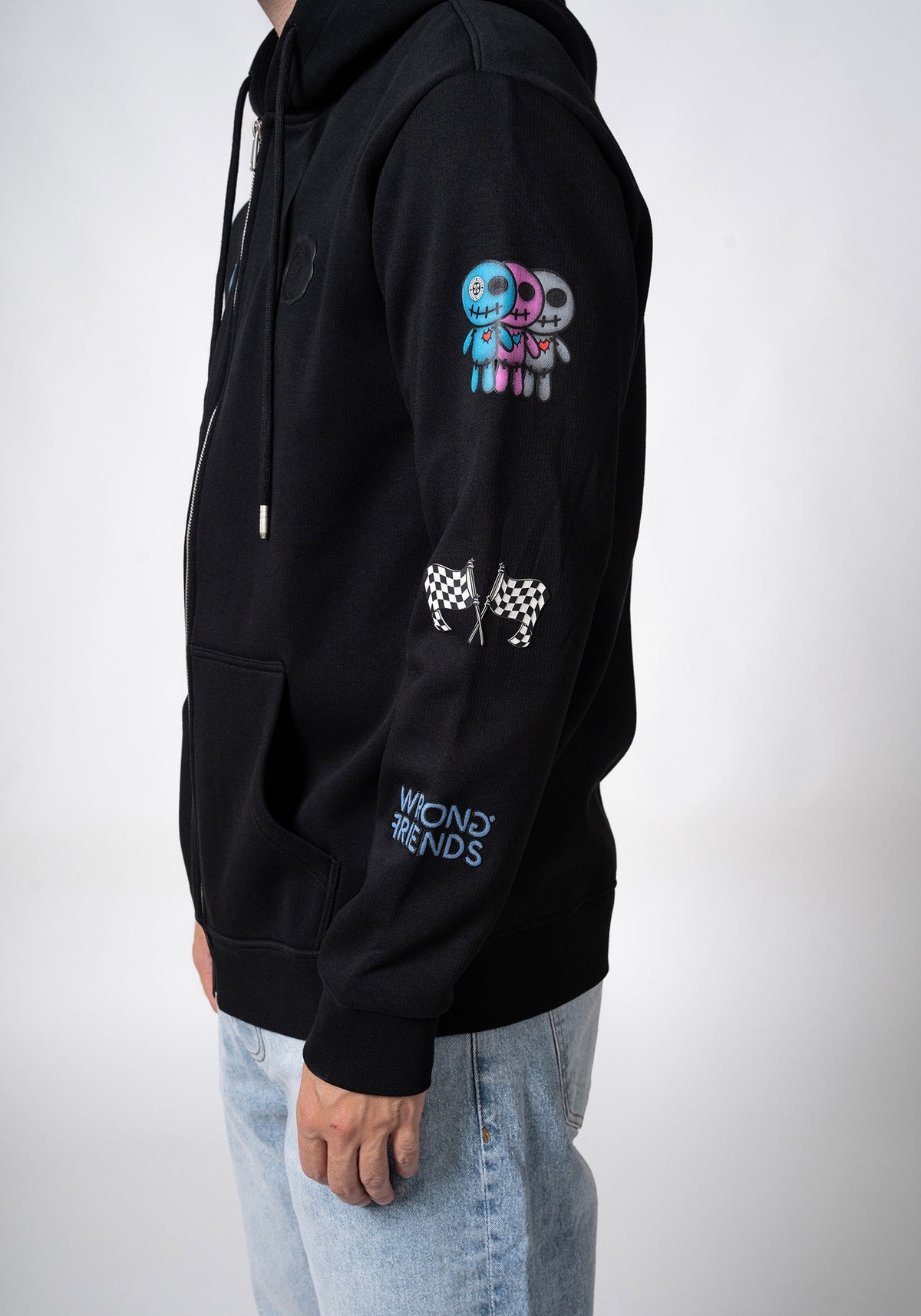 Gunnar Zipped Hoodie Black